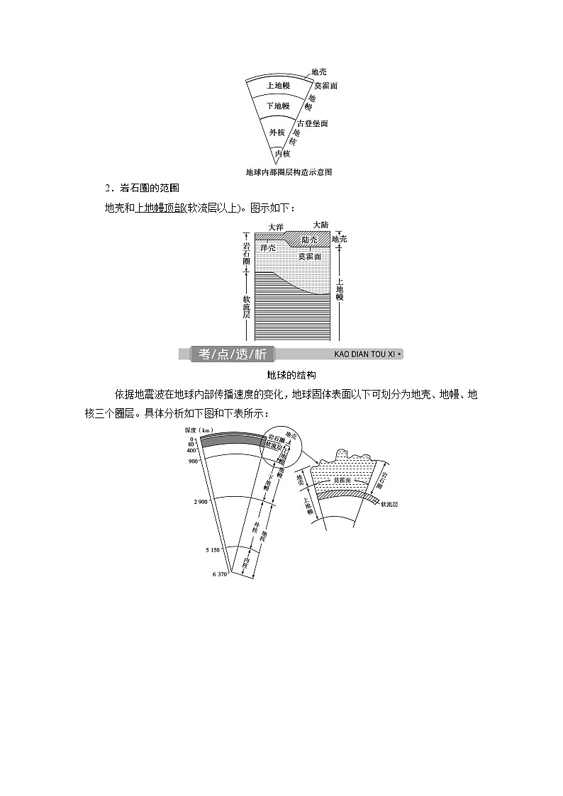 2021版浙江新高考选考地理一轮复习教师用书：第6讲　地球的结构第2页
