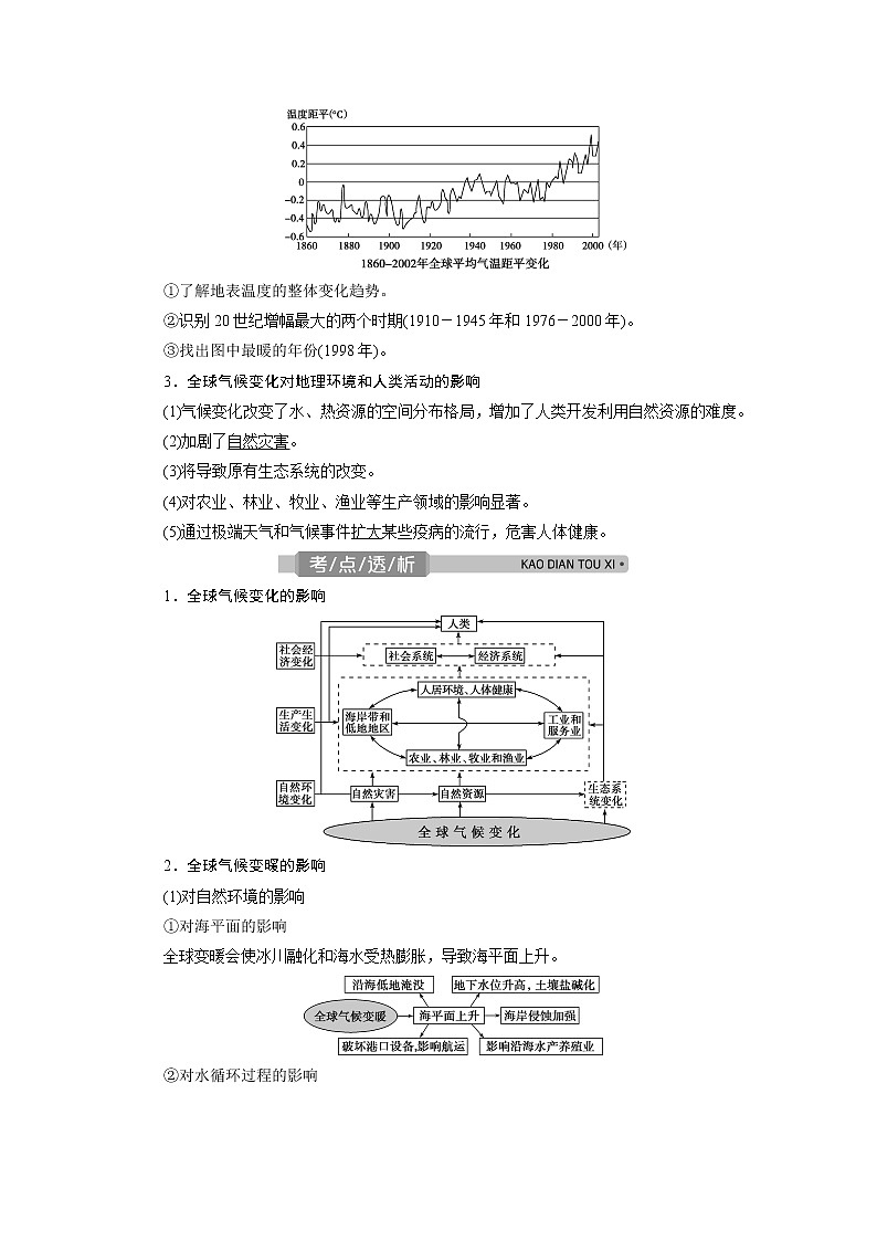 2021版浙江新高考选考地理一轮复习教师用书：第18讲　全球气候变化对人类活动的影响02