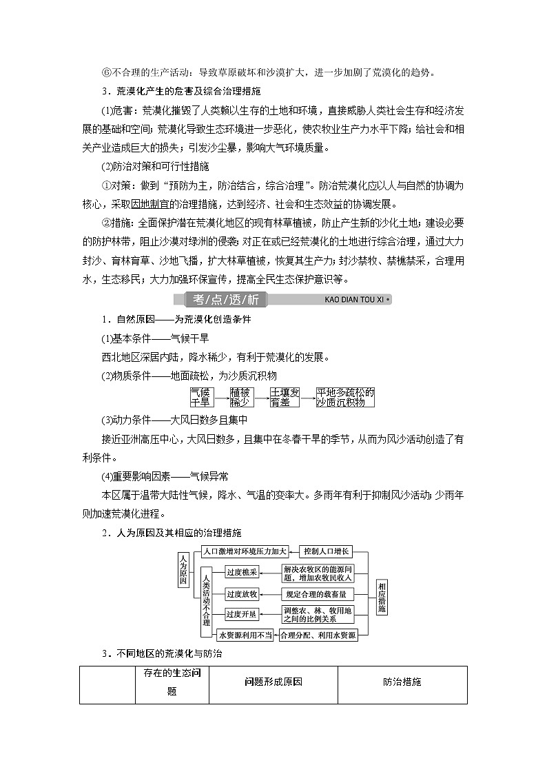 2021版浙江新高考选考地理一轮复习教师用书：第34讲　荒漠化的危害与治理第2页