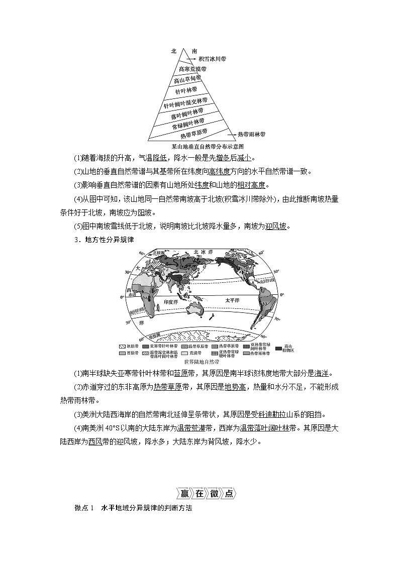 2021版新高考选考地理（湘教版）一轮复习教师用书：第16讲　自然地理环境的差异性02