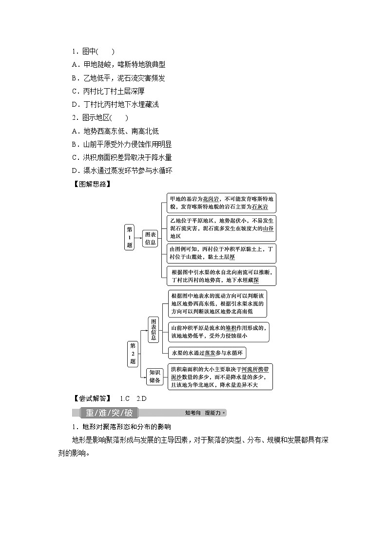 2021版新高考选考地理（湘教版）一轮复习教师用书：第17讲　地形对聚落及交通线路分布的影响03