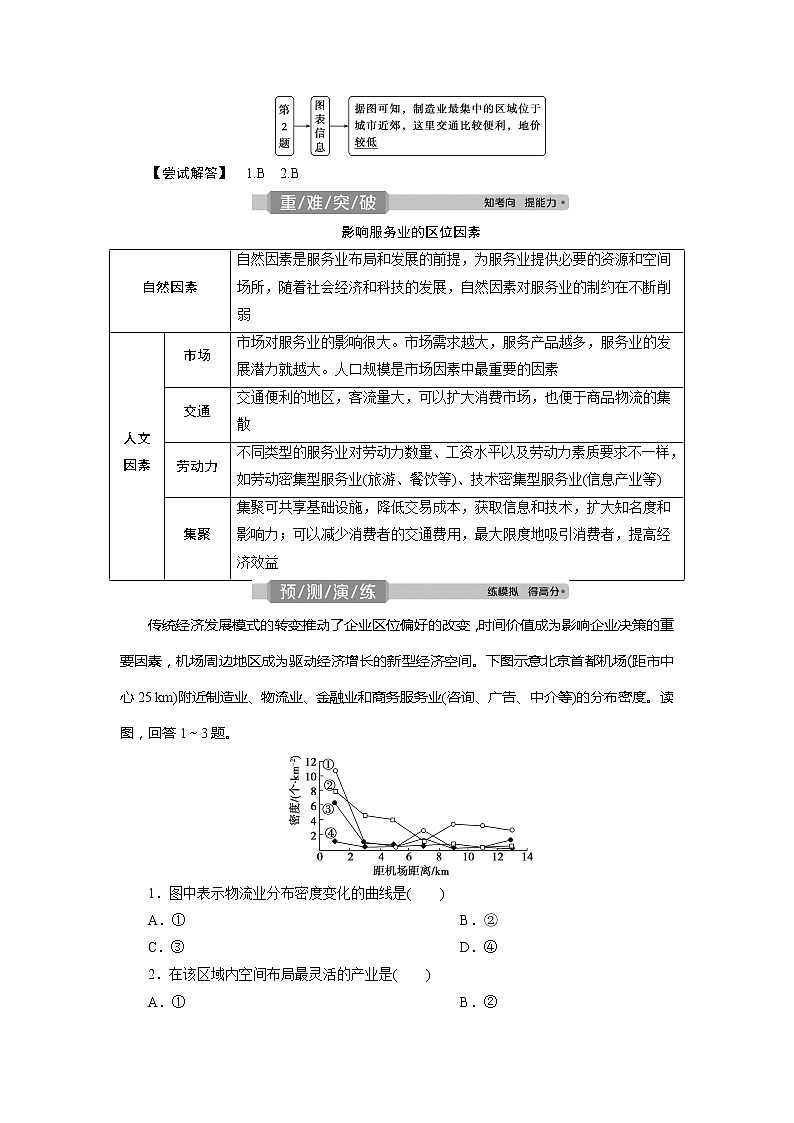 2021版新高考选考地理（湘教版）一轮复习教师用书：第27讲　服务业区位因素及其变化03