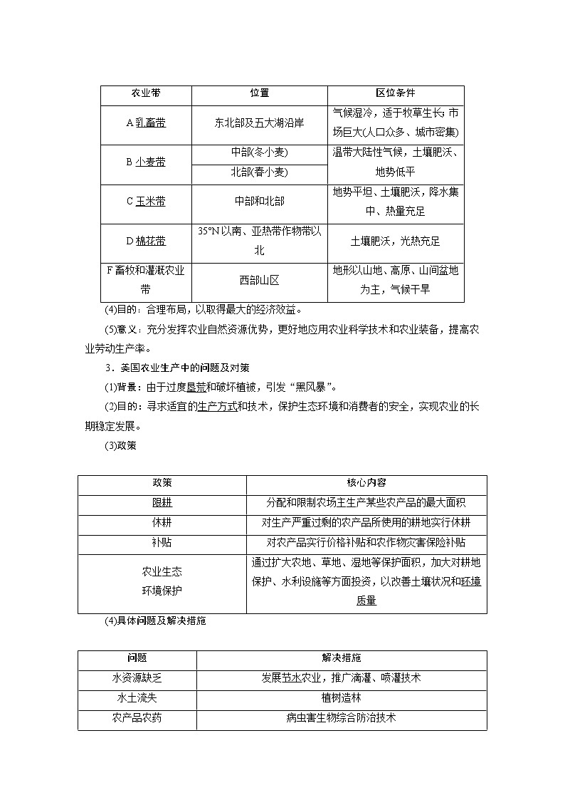 2021版新高考选考地理（湘教版）一轮复习教师用书：第38讲　区域农业的可持续发展——以美国为例02
