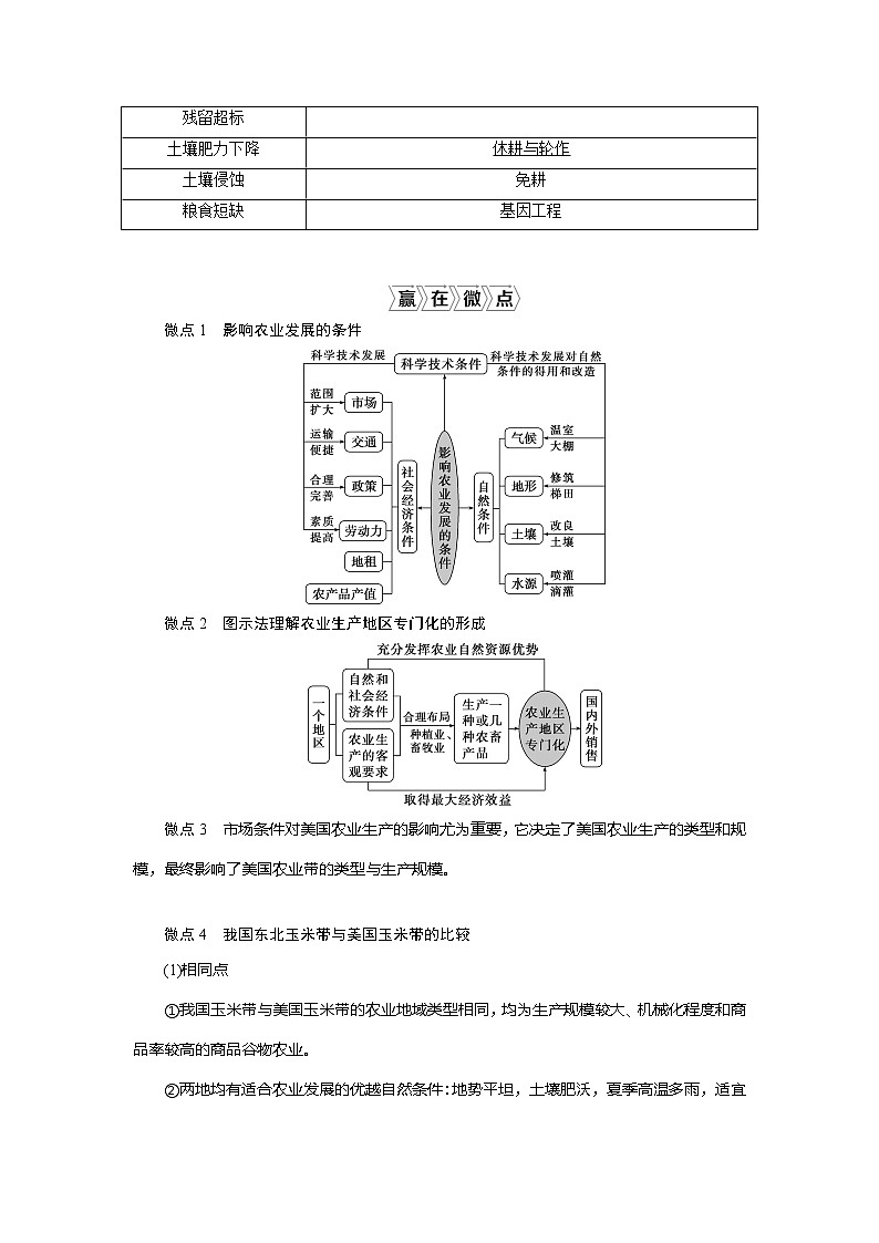 2021版新高考选考地理（湘教版）一轮复习教师用书：第38讲　区域农业的可持续发展——以美国为例03