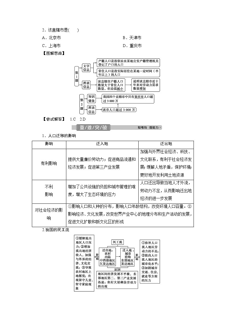 2021版新高考选考地理（人教版）一轮复习教师用书：第20讲　人口的空间变化第3页