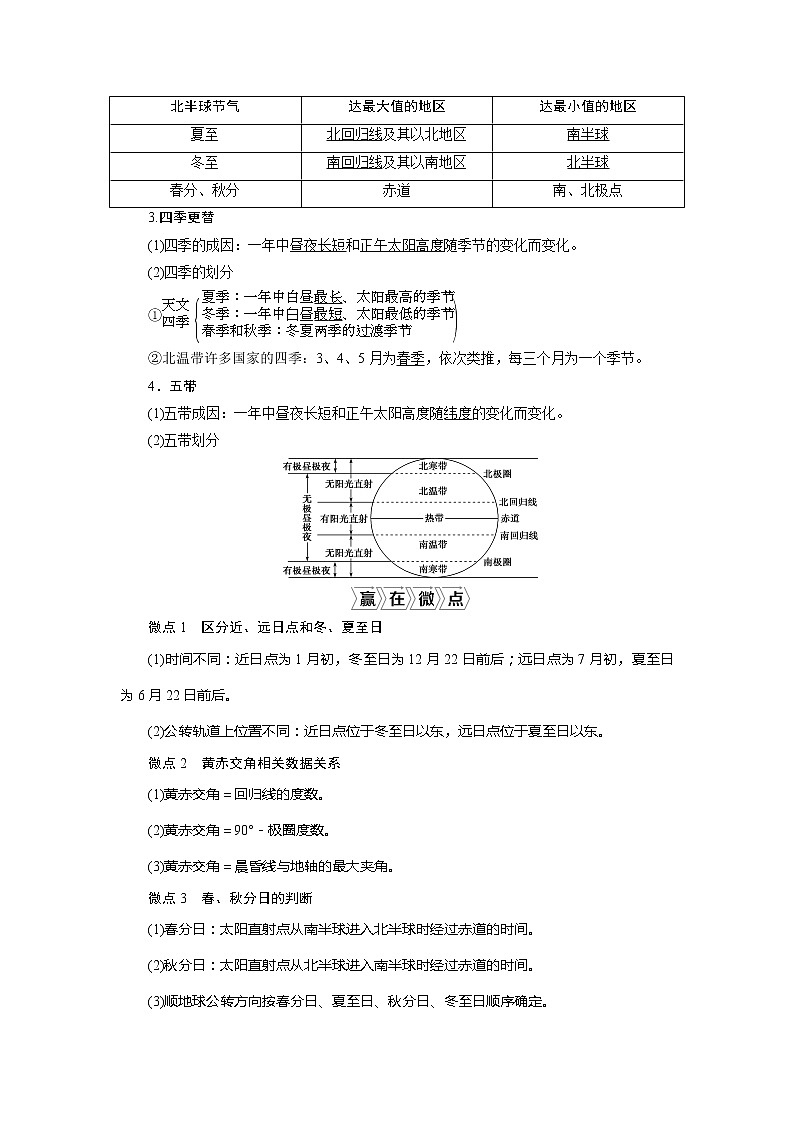 2021版新高考地区选考地理（鲁教版）一轮复习教师用书：第7讲　地球公转的地理意义03