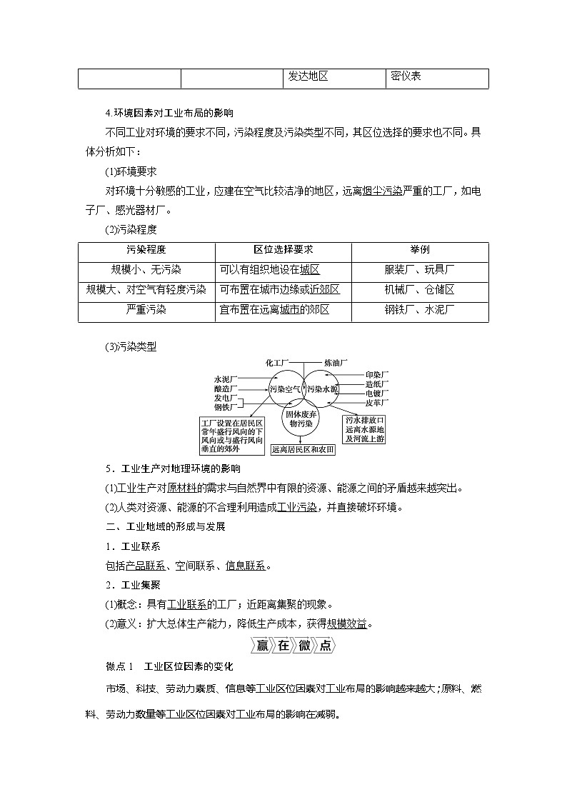2021版新高考地区选考地理（鲁教版）一轮复习教师用书：第26讲　工业生产与地理环境第2页