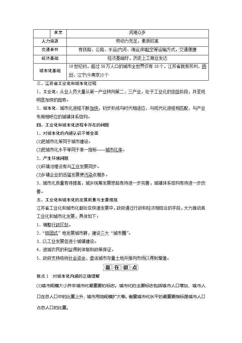2021版高考地理（中图版）一轮复习教师用书：第28讲　中国江苏省工业化和城市化的探索第2页
