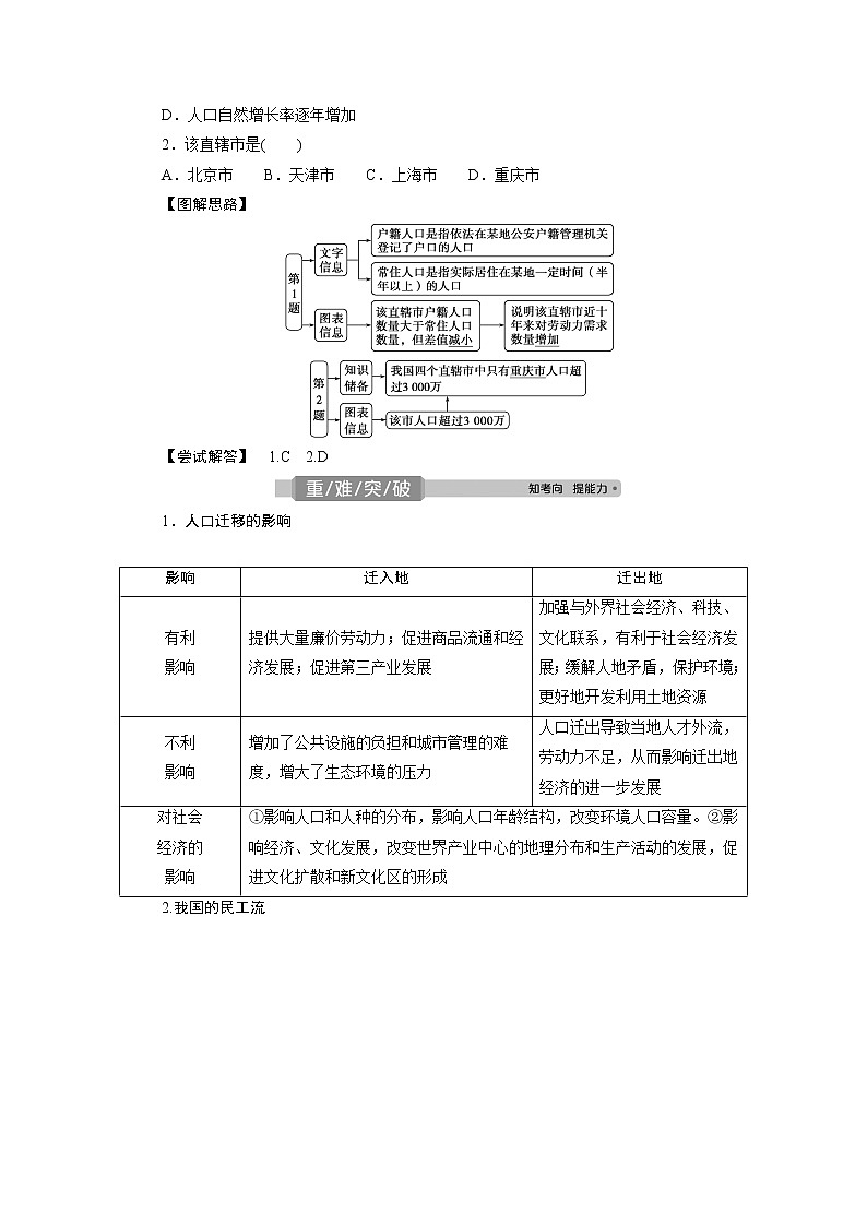 2021版高考地理（人教版）一轮复习教师用书：第16讲　人口的空间变化第3页