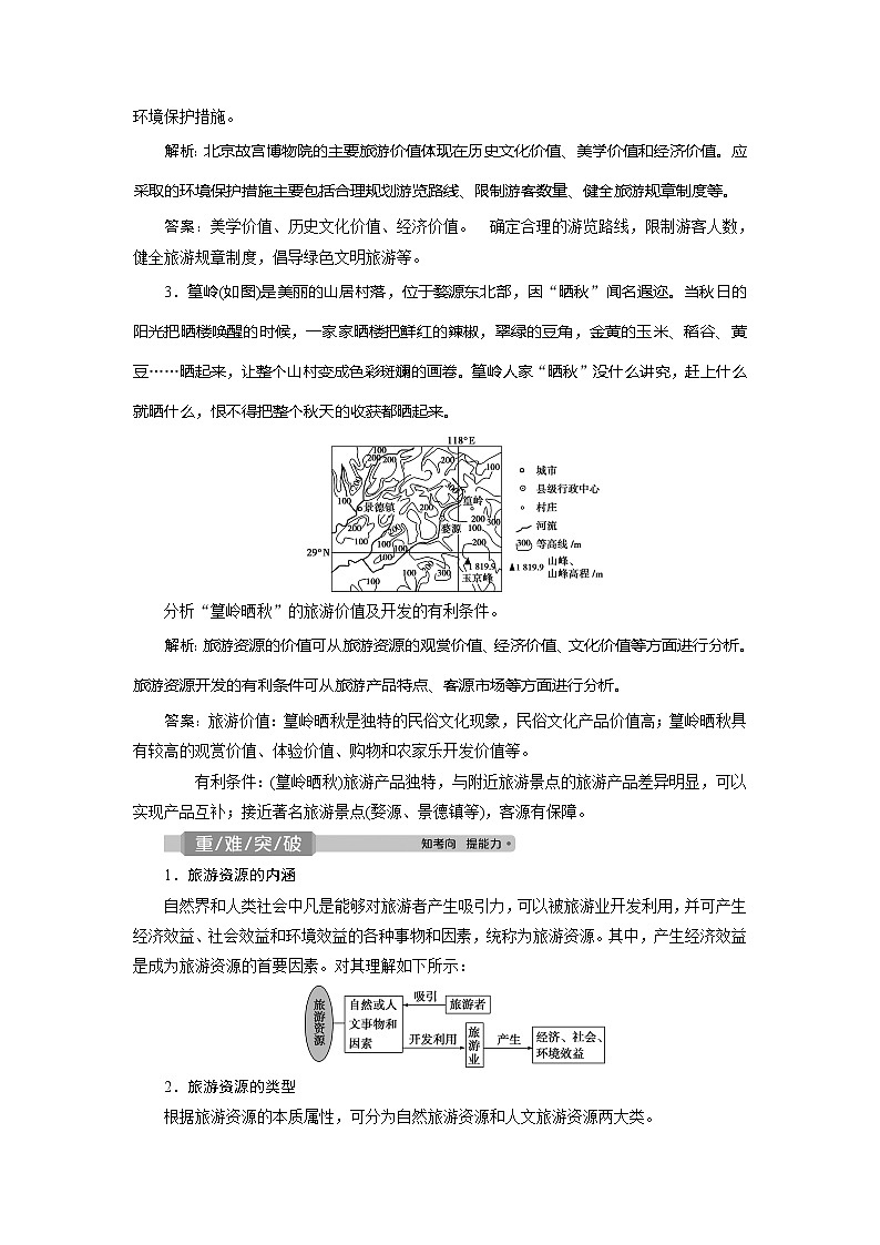 2021版高考地理（鲁教版）一轮复习教师用书：第42讲　旅游景观欣赏与旅游活动设计02
