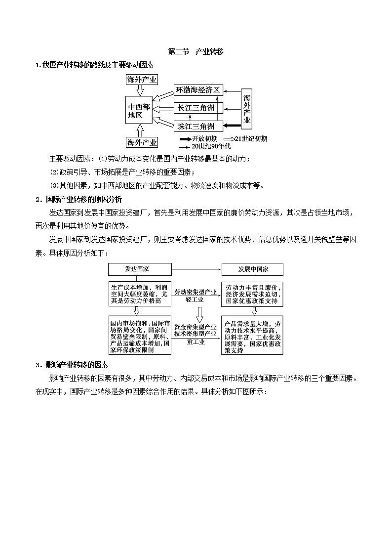 人教版必修三区域地理第七章区际联系和区域协调发展第二节产业转移第1页