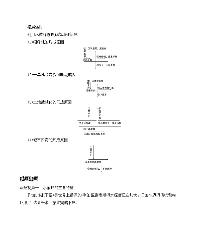 2021版地理提能大一轮复习课标版文档：第四单元　第一讲　自然界的水循环与水资源的合理利用第3页