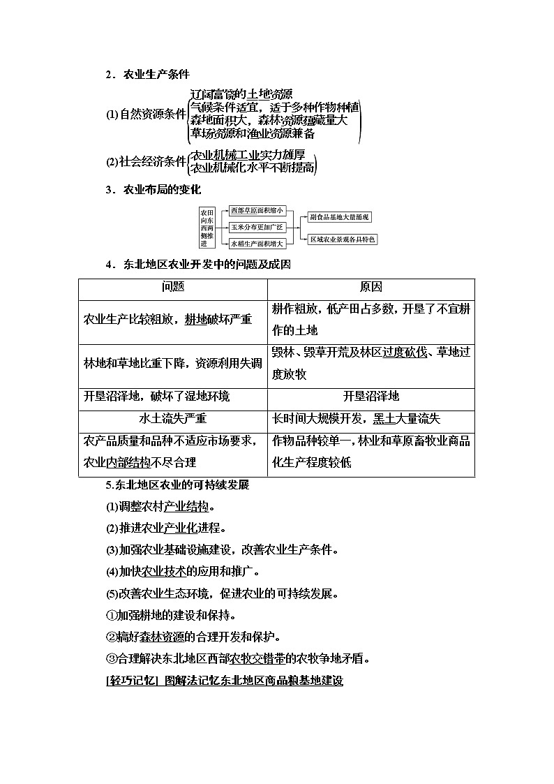 2021版高考地理（中图版）一轮复习学案：第3部分第10章第3讲　中国东北地区农业的可持续发展02