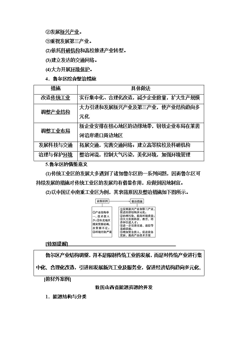 2021版高考地理（中图版）一轮复习学案：第3部分第10章第4讲　德国鲁尔区的探索03