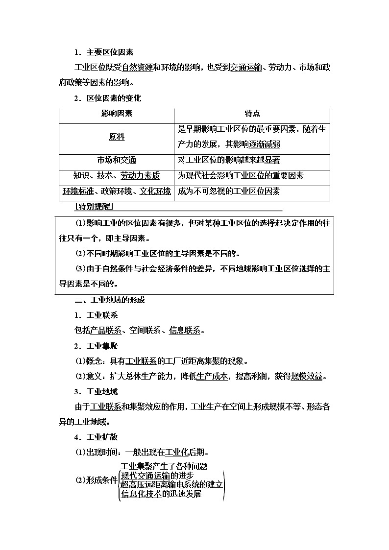 2021版鲁教版高考地理大一轮复习讲义：第2部分第7单元第2讲　工业生产与地理环境02