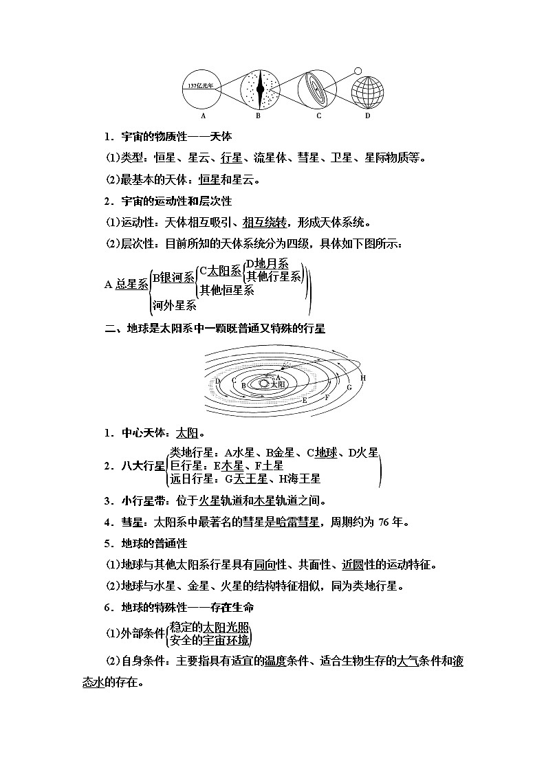 2021版新高考地理（人教版）一轮复习教师用书：第1部分第1章第3讲　地球的宇宙环境和地球的圈层结构02