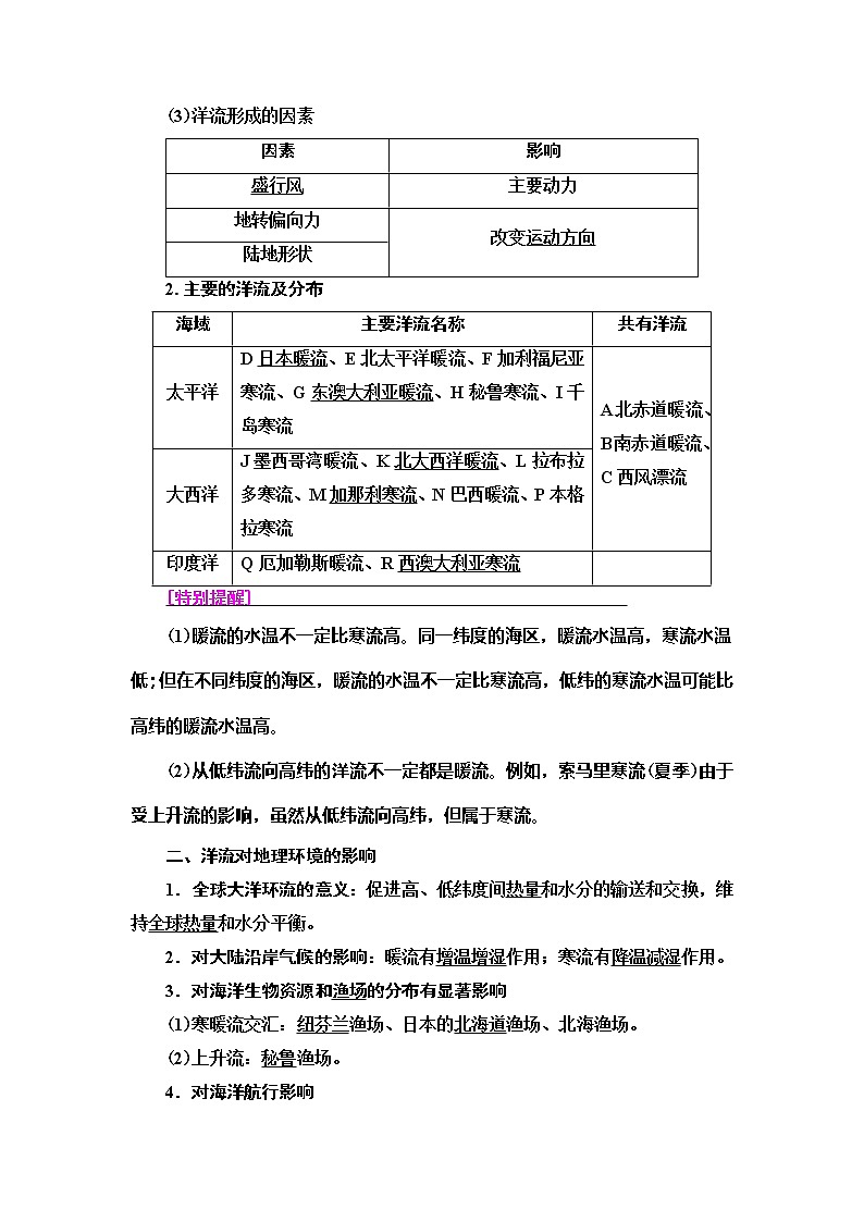2021版新高考地理（人教版）一轮复习教师用书：第1部分第3章第2讲　大规模的海水运动第2页