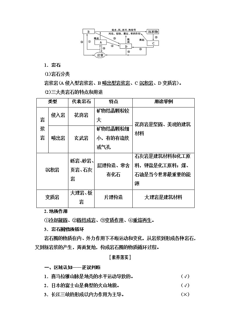 2021版新高考地理（人教版）一轮复习教师用书：第1部分第4章第1讲　营造地表形态的力量第3页