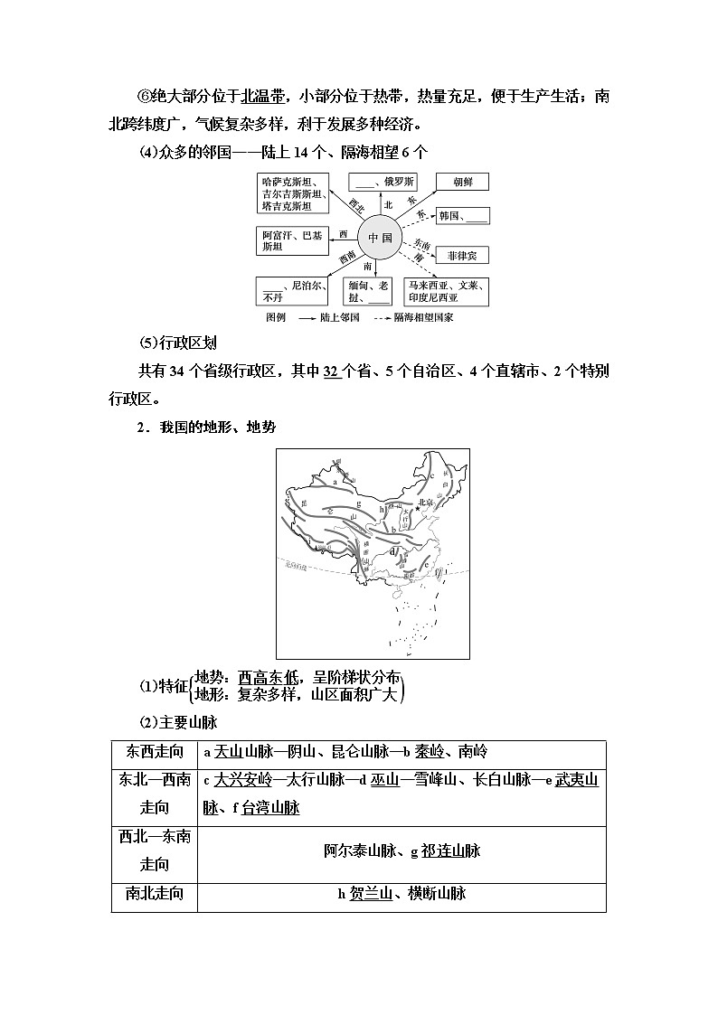 2021版新高考地理（人教版）一轮复习教师用书：第4部分第18章第1讲　中国地理概况第2页