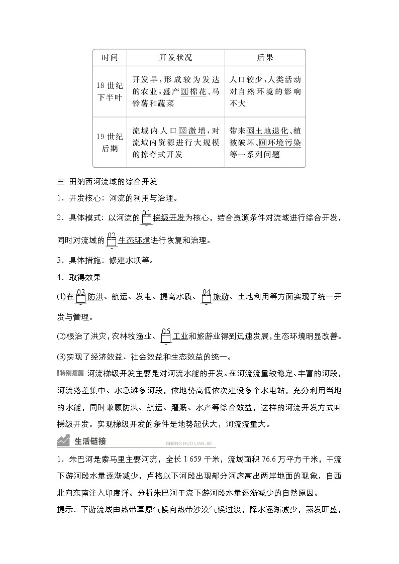 2021高三统考人教地理（经典版）一轮学案：第三部分第三章第31讲流域的综合开发03