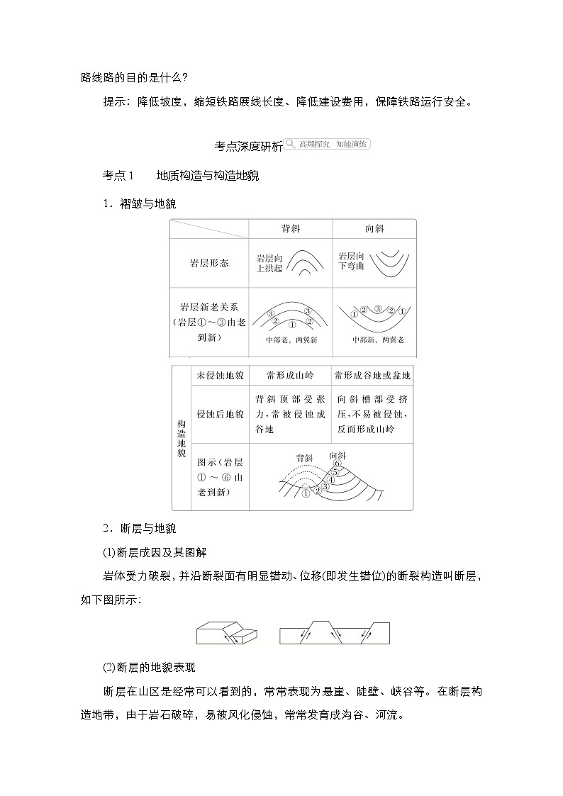 2021高三统考人教地理（经典版）一轮学案：第一部分第四章第13讲山地的形成03