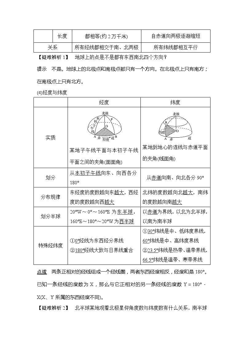 2020《创新设计》高考地理（湘教版）一轮复习教师用书：第1讲地球与地球仪03