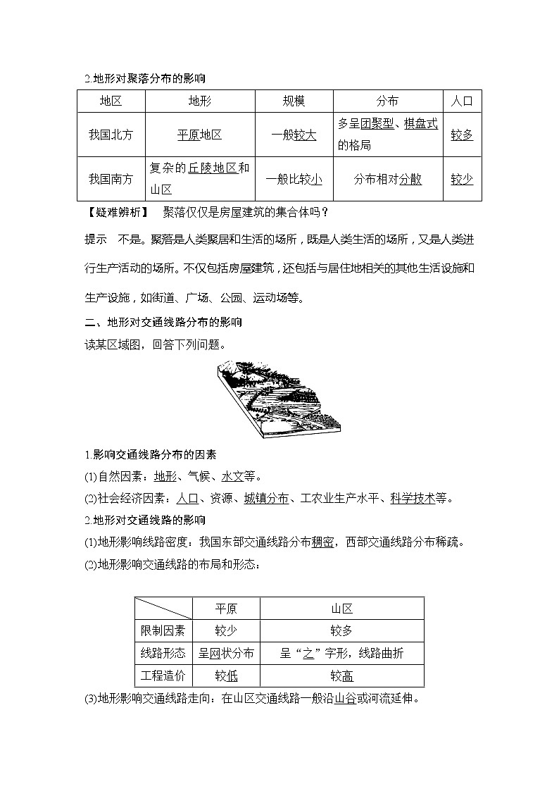 2020《创新设计》高考地理（湘教版）一轮复习教师用书：第16讲地形对聚落及交通线路分布的影响第2页