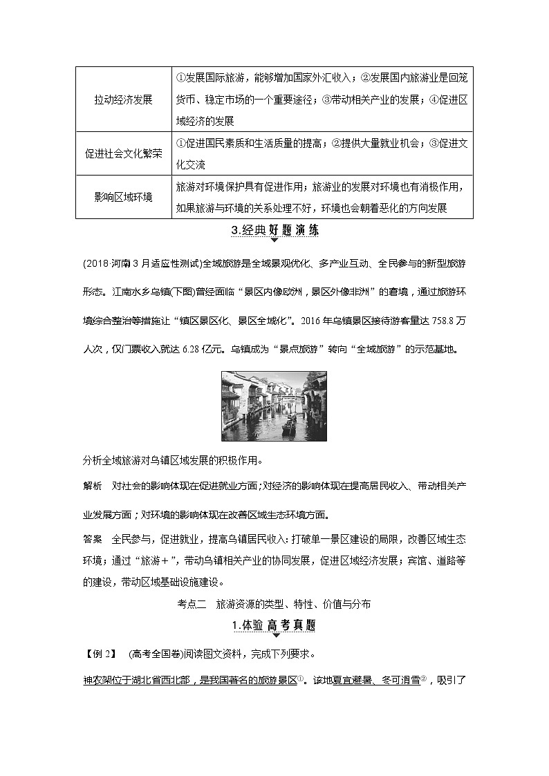 2020《创新设计》高考地理（湘教版）一轮复习教师用书：选修Ⅲ旅游地理第3页