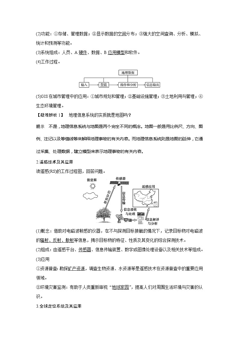 2020《创新设计》高考地理（湘教版）一轮复习教师用书：第36讲地理信息技术应用02