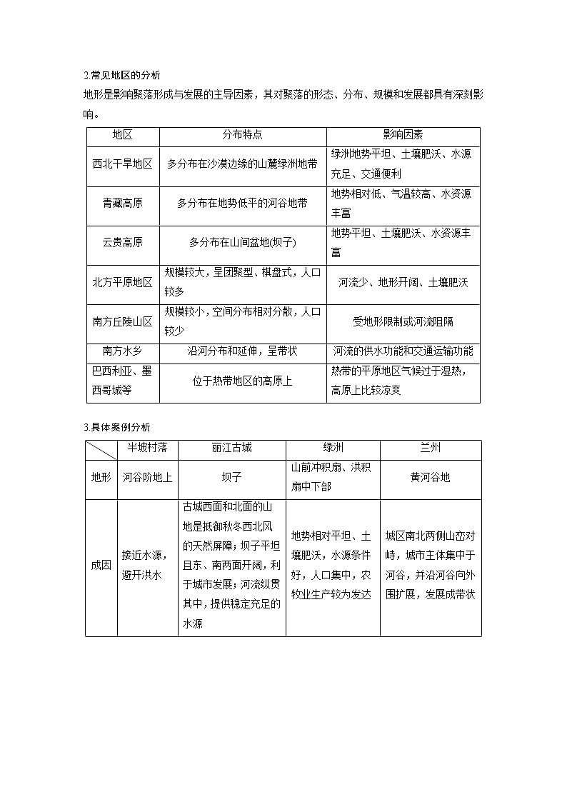 2020版地理新导学浙江选考大一轮精讲讲义：必修I第五章第18讲　地形对聚落及交通线路分布的影响03