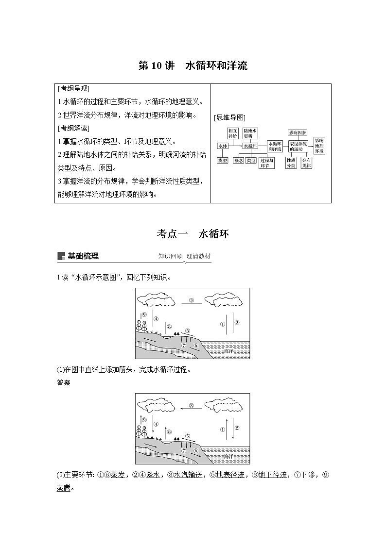 2020版地理新导学大一轮湘教版讲义：必修Ⅰ第三章自然环境中的物质运动和能量交换第10讲01