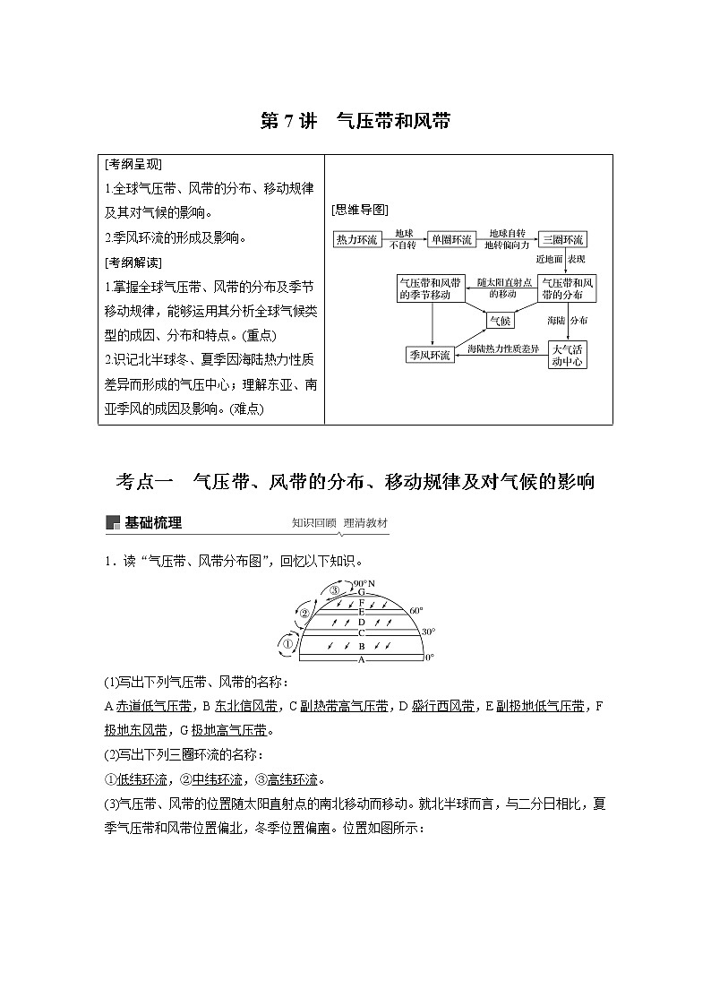 2020版地理新导学大一轮人教版讲义：必修①第三章地球上的大气第7讲01