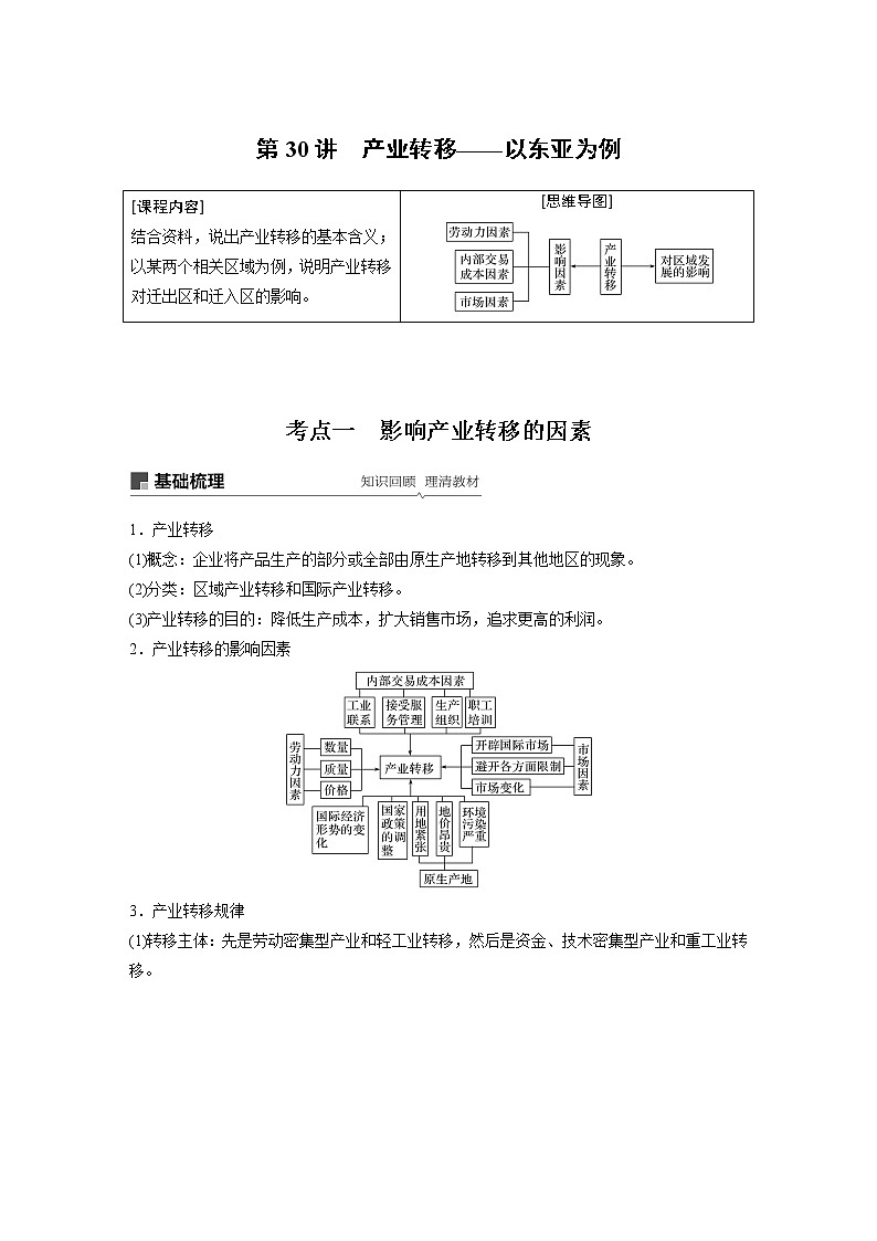 2020版地理新导学大一轮鲁教新高考（鲁京津琼）讲义：第三册　第四单元　区域综合开发与可持续发展第30讲01