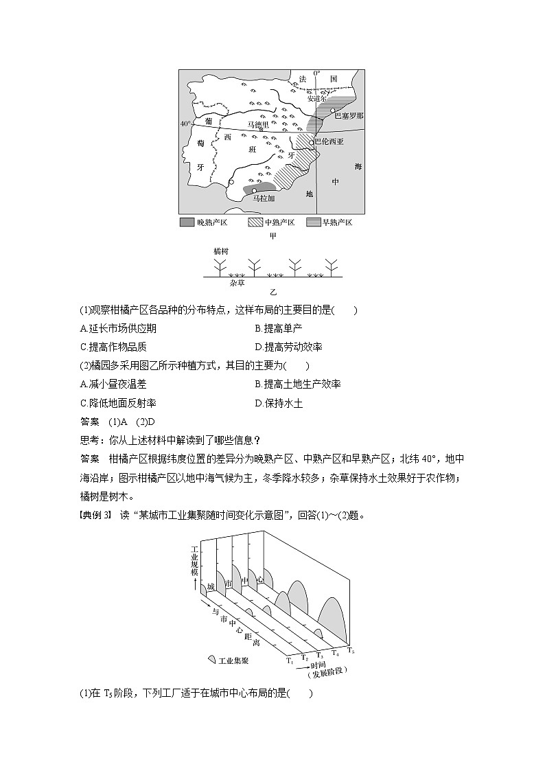 2020版地理新导学大一轮鲁教非新高考地区专用讲义：第二册　第三单元　产业活动与地理环境学科关键能力提升802