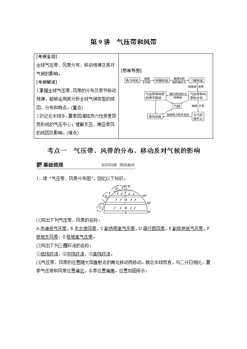 2020版地理新导学大一轮鲁教非新高考地区专用讲义：第一册第三单元从地球圈层看地理环境第9讲01