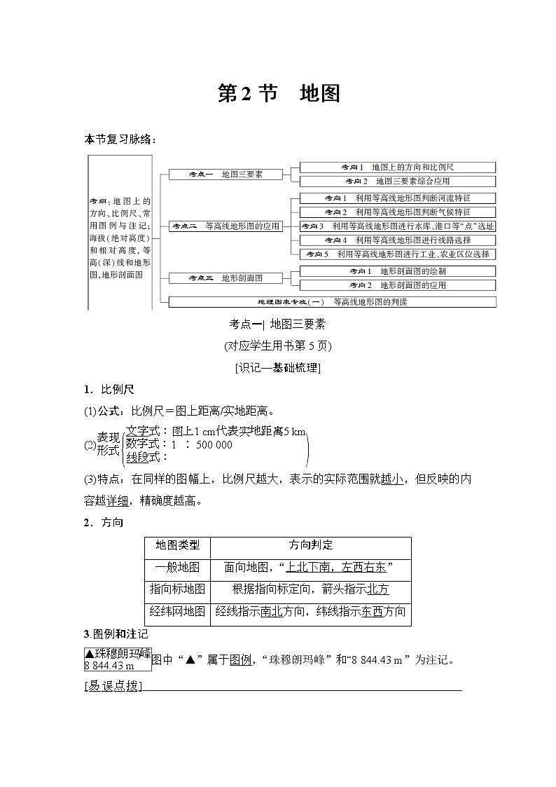 2019版高考地理总复习（中图版通用）一轮讲义：第1章第2节　地图01