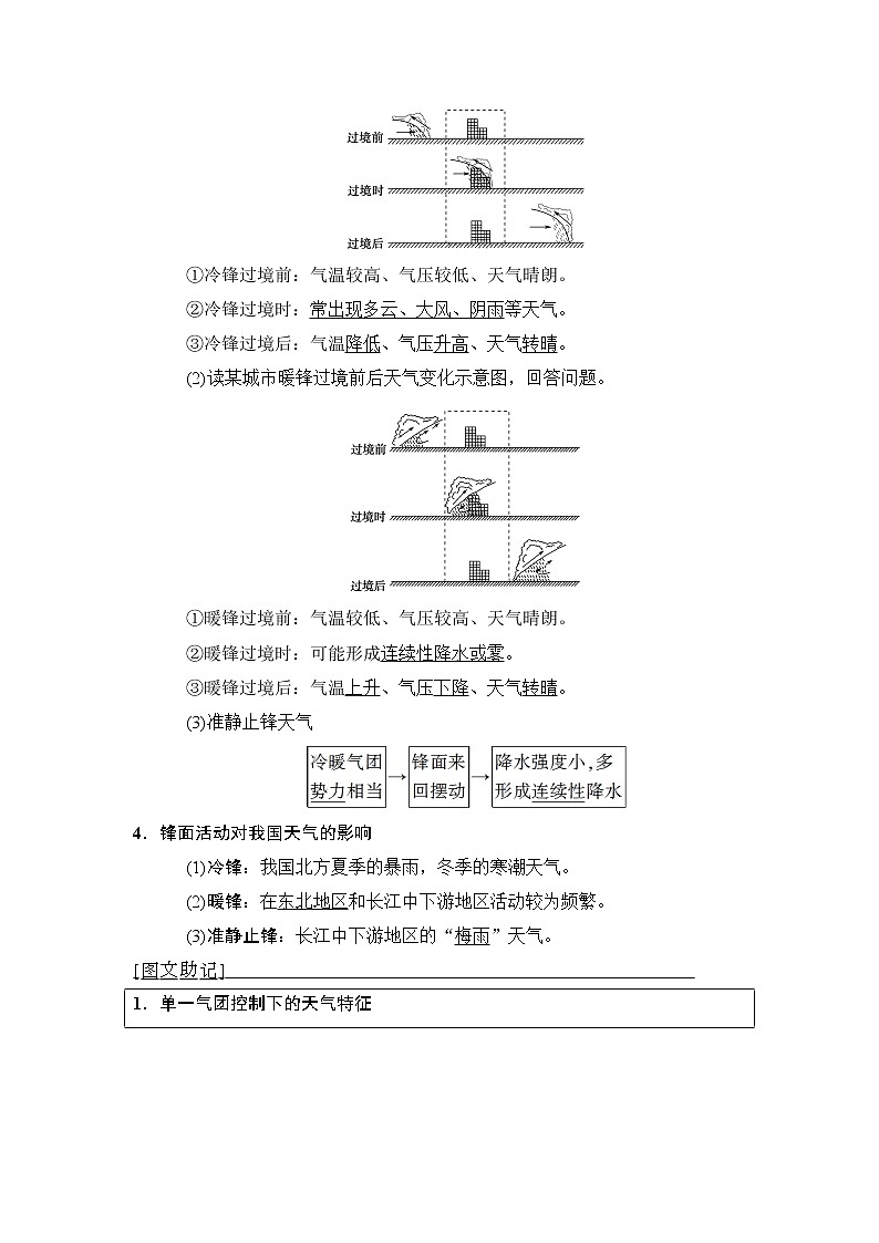 2019版高考地理总复习（中图版通用）一轮讲义：第2章第3节　几种重要的天气系统第2页