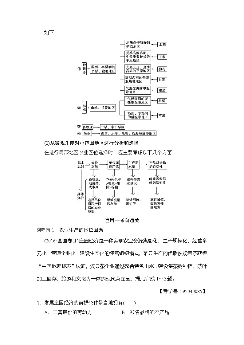 2019版高考地理总复习（湘教版通用）一轮复习讲义：第7章第2节农业区位因素与农业地域类型第3页