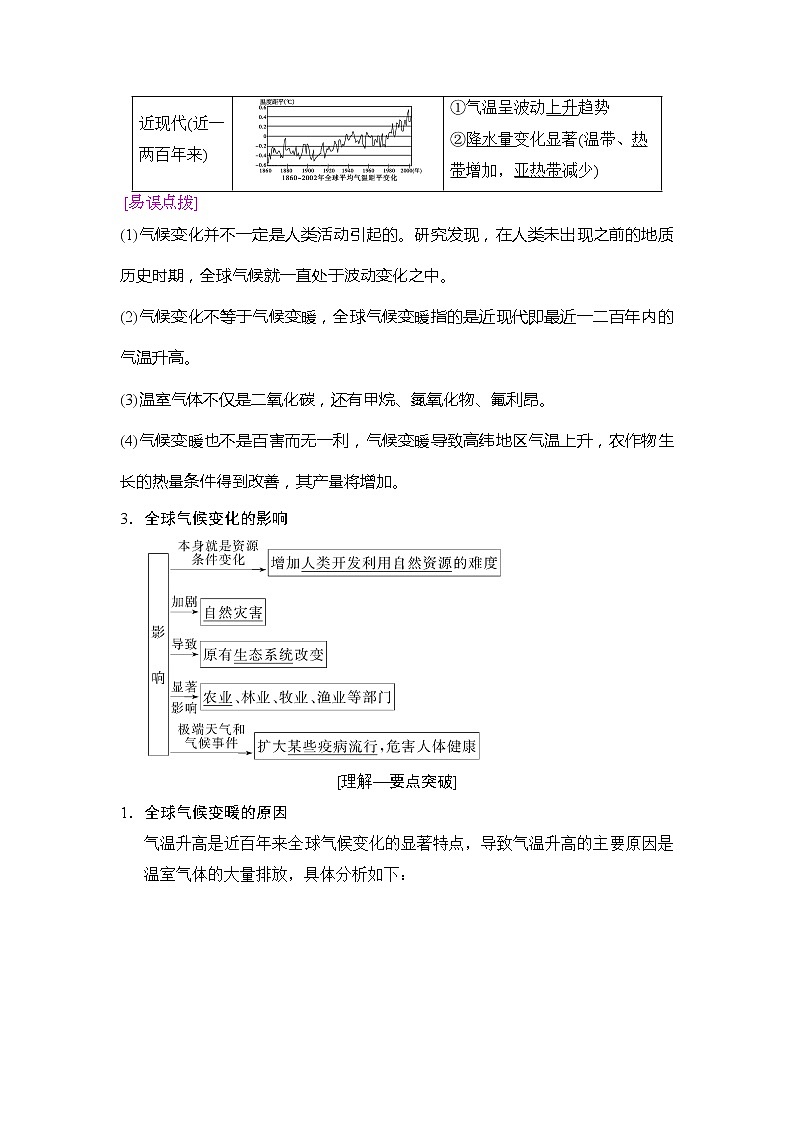 2019版高考地理总复习（湘教版通用）一轮复习讲义：第4章第2节全球气候变化和世界气候类型的判读第2页