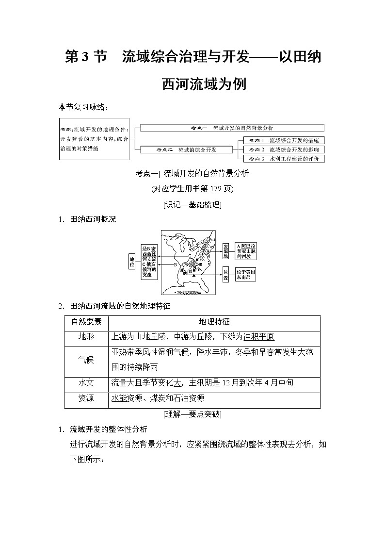 2019版高考地理总复习（湘教版通用）一轮复习讲义：第10章第3节流域综合治理与开发——以田纳西河流域为例第1页