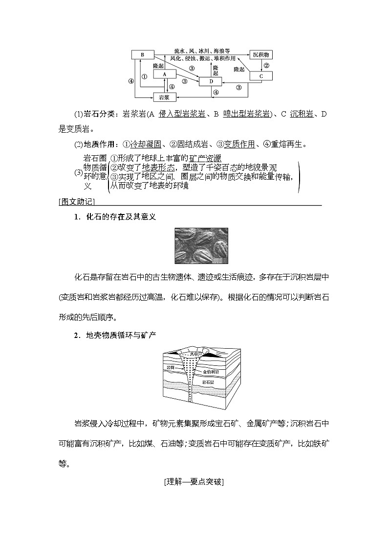 2019版高考地理总复习（鲁教版通用）一轮复习讲义：第2单元第1节　岩石圈与地表形态第3页