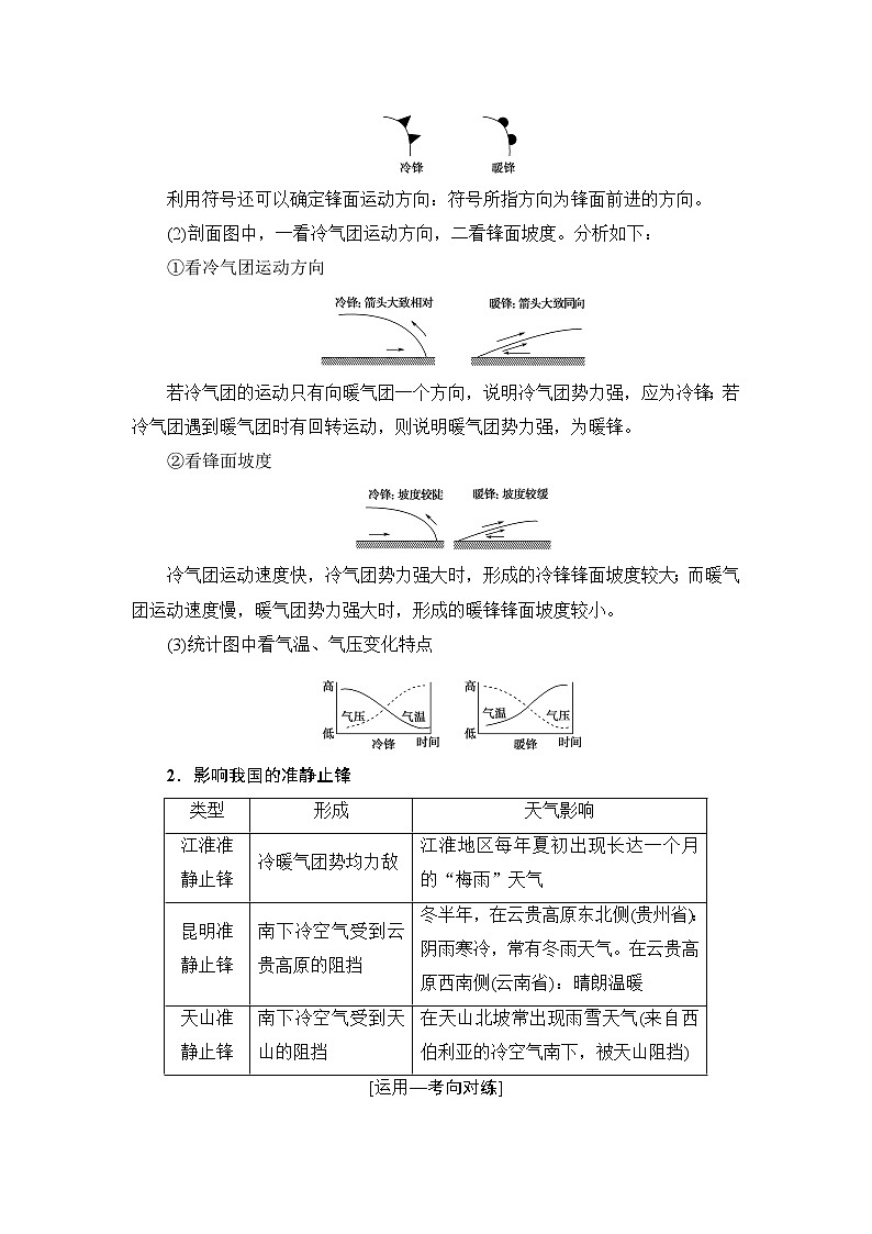 2019版高考地理总复习（鲁教版通用）一轮复习讲义：第2单元第4节　常见天气系统与气候类型第3页