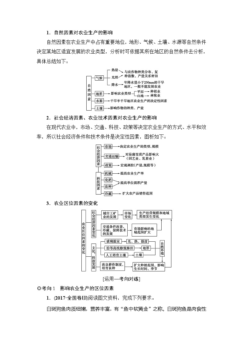 2019版高考地理总复习（鲁教版通用）一轮复习讲义：第7单元第1节　农业生产与地理环境第2页