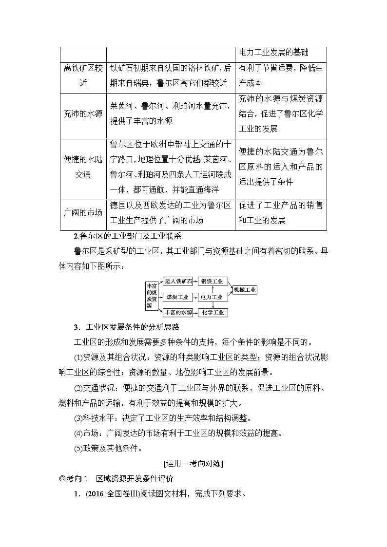 2019版高考地理总复习（鲁教版通用）一轮复习讲义：第11单元第2节　资源开发与区域可持续发展——以德国鲁尔区为例第2页