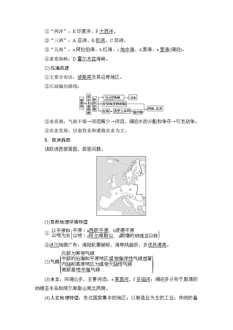 2019版高考地理总复习（鲁教版通用）一轮复习讲义：第13单元第2节　世界重要地区和国家03