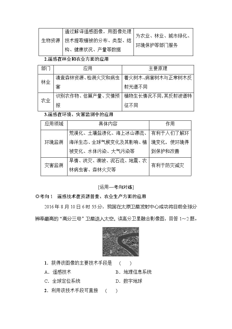 2019版高考地理总复习（鲁教版通用）一轮复习讲义：第9单元第2节　地理信息技术在区域地理环境研究中的应用第2页