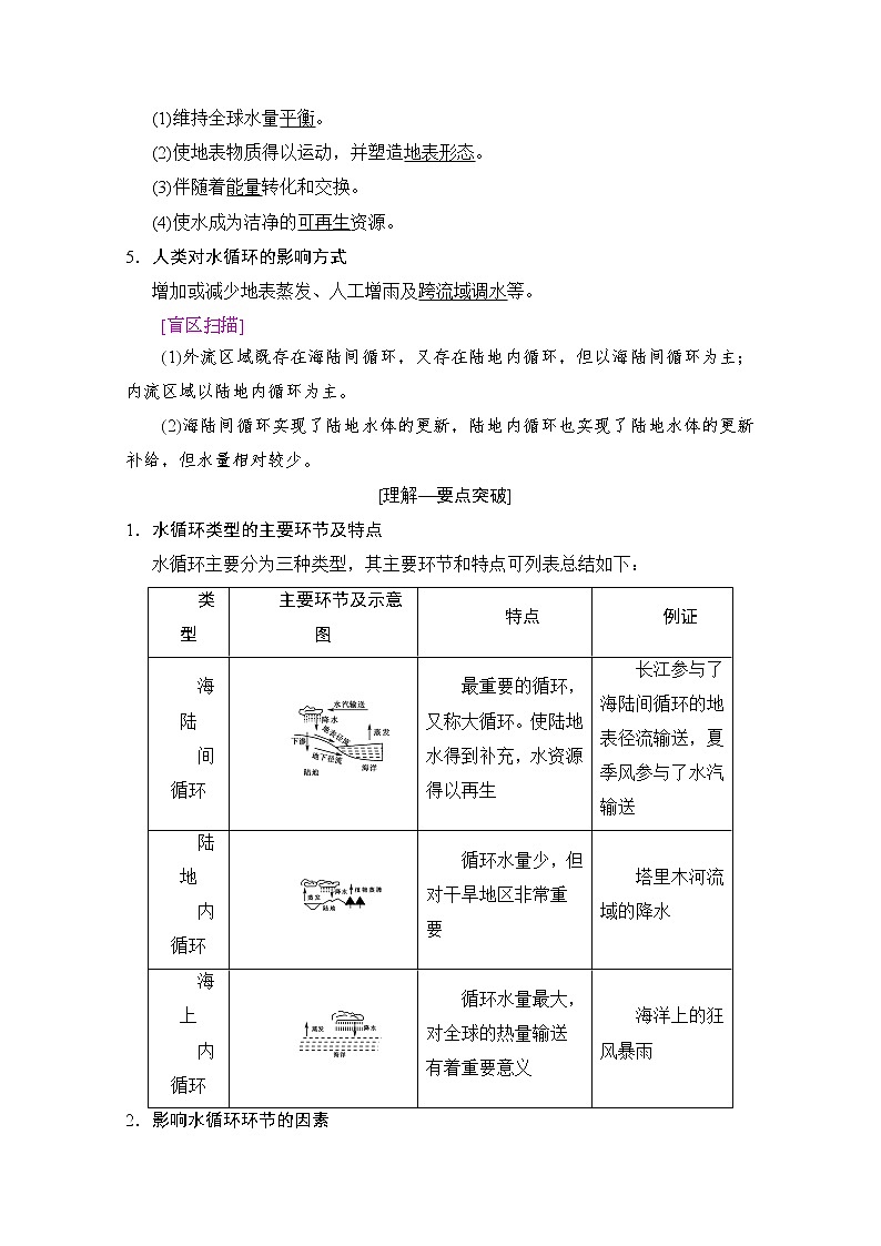 2019版《高三地理湘教版一轮复习系列优质讲练》讲练结合：第十讲水循环和洋流第2页