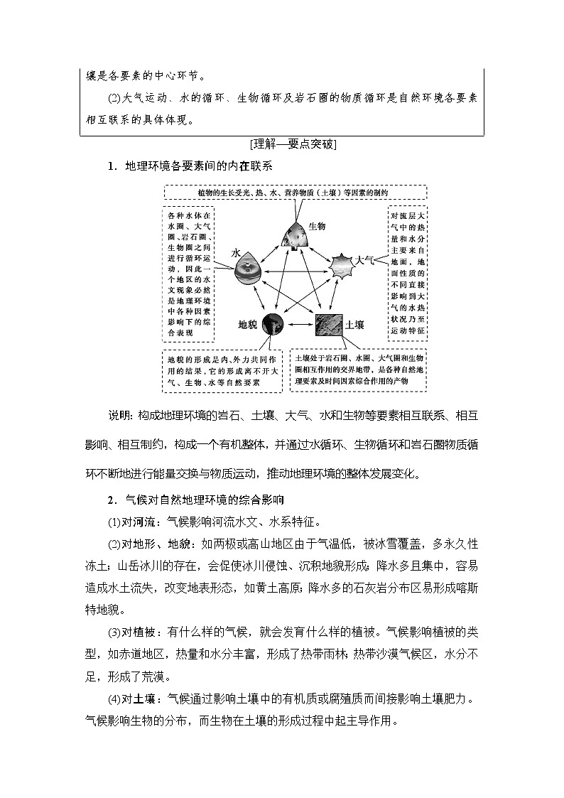 《新坐标》2019届高三地理人教版一轮复习学案：第5章第1节自然地理环境的整体性02