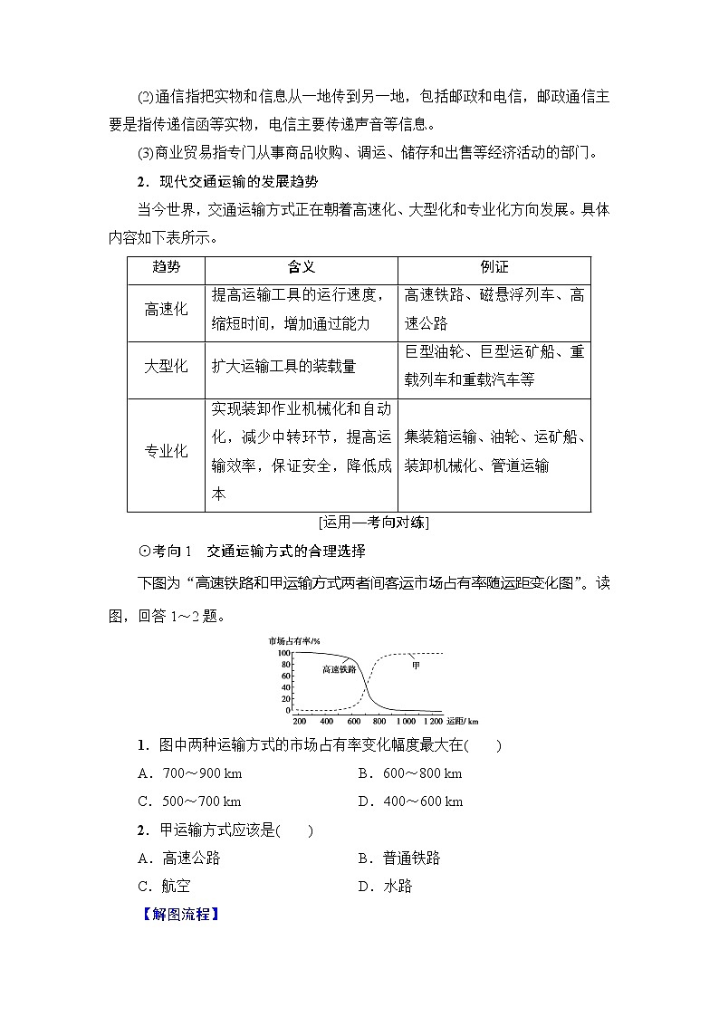 《新坐标》2019届高三地理人教版一轮复习学案：第10章第1节交通运输方式和布局03