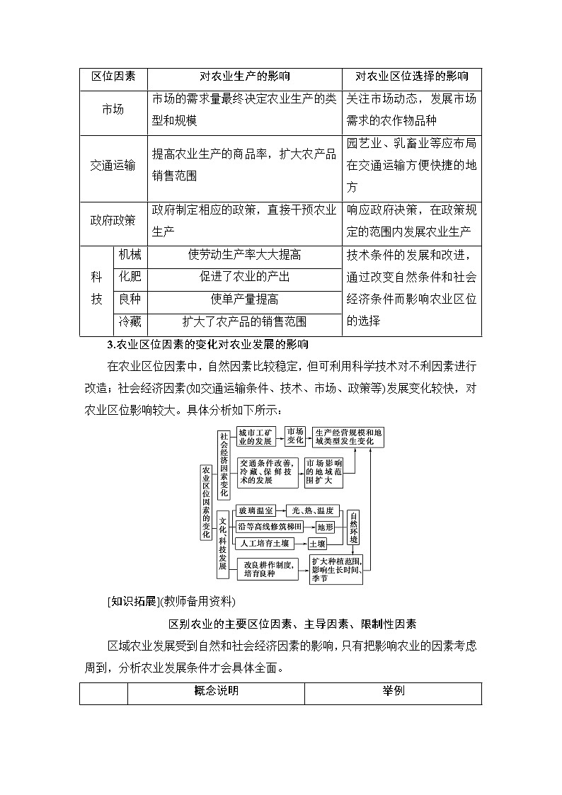 《新坐标》2019届高三地理人教版一轮复习学案：第8章第1节农业的区位选择03